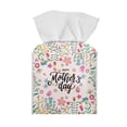 thumbnail image 2 of Psesaysky Cute Tissue Box Cover Square Waterproof PU Leather Car Tissue Holder Tissues Boxes Organizer for Bathroom Vanity, Night Stands, Office, Home, Kitchen (Happy Mother Day), 2 of 7