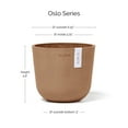 thumbnail image 2 of Ecopots Oslo Mini Durable Modern Round Indoor/Outdoor Recycled Based Composite Flower Pot Planter, Terracotta Color, 6", 2 of 4