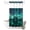 Green, Navy, Silver, variant on No Hook Shower Curtain, Green Lights Forest Shower Curtains for Bathroom with See Through Top Window, Nature Night Sky Snowy Forest Waterproof & Washable Bath Curtain Stand Up Stall 36"x72"