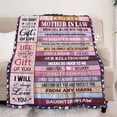 thumbnail image 2 of LHSHID Unique Mother in Law Gifts Idea for Birthday Christmas Mother'S Day Wedding to My Mother in Law Blanket Gift 40"x50", 2 of 6