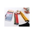 thumbnail image 6 of INSPIRE CHIC Women's Color Block Vintage Scarf, Multicolor Gradient Geometry Silky Lightweight Neckerchief Wrap for Casual One Size Srtipe-2, 6 of 6