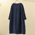 thumbnail image 3 of hgsbede Plus Size Women Leisure Vintage Corduroy Long Sleeve Dress with Pockets Loose Solid Dress, 3 of 6