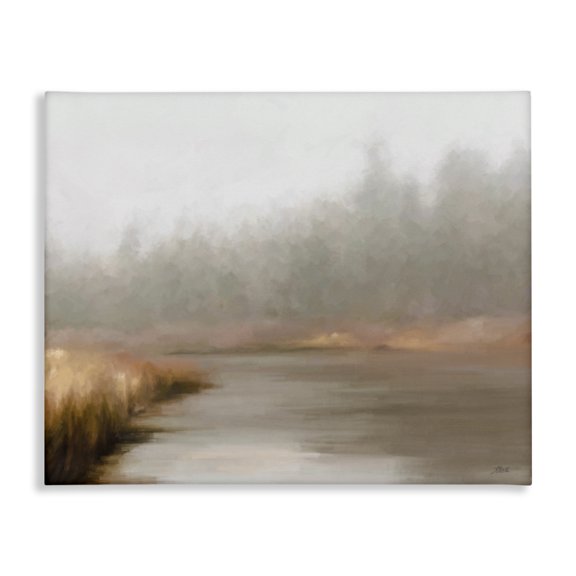 Stupell Industries Coastal Rural Stream in Fog Canvas Art, 20 x 16, by Amy Hall