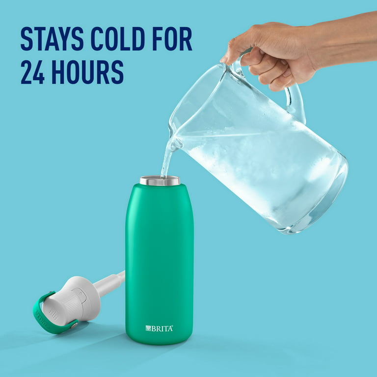 Brita Double Wall Insulated Stainless Steel Water Bottle, 32 oz - Jade 