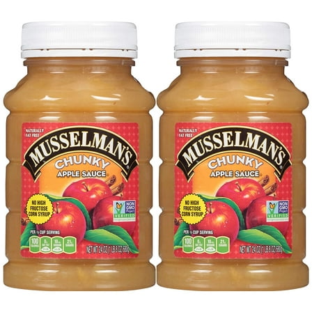 Musselman's CHUNKY Apple Sauce (Pack of 2) 24 oz Jars