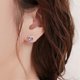 thumbnail image 3 of Silver Stud Earrings for Women, Sterling Silver Stud Earrings White Gold Purple Cubic Zirconia Heart Studs Dainty Earrings Jewellery Gifts for Girls, 3 of 4