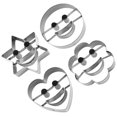 thumbnail image 4 of MasteelfCA 4pcs Cute Cookie Cutters Set Stainless Steel Cutters Molds Cutters for Making Cookie, 4 of 8