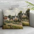 thumbnail image 3 of Creowell Impressionist Painting Fashion Style Dirt-Resistant Throw Pillow Covers for Couch, Sofa, Bed, Living Room, Bedroom - 1PC 24x24in, 3 of 5
