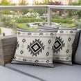thumbnail image 4 of Aztec Pillow Covers 2 Pack Gray Southwest Wind Bohemian Ethnic Wind Pillowcase Waterproof Outdoor Throw Pillow Cover for Patio Garden Square Cushion 26”x26”, 4 of 9