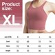thumbnail image 2 of Ropa interior deportiva para mujer con almohadilla extraíble, sexy, con cordones en la espalda cruzada, chaleco de entrenamiento para yoga, rosa claro, 2 of 6