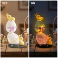 thumbnail image 6 of Lighted Easter Eggs Chicks Decor, 6.5" Light Up Purple Green Resin Decorative Egg Figurine, Indoor Table Mantel Shelf Desk Decorations for Home, Outdoor Spring Fairy Garden Decor Accessories, 6 of 7