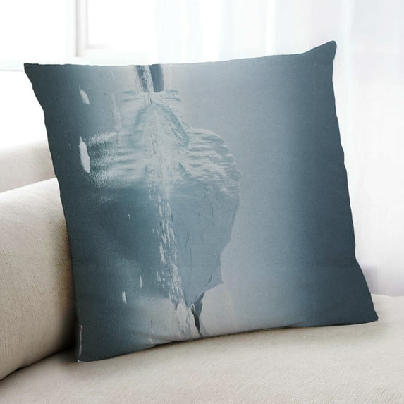 Ahgly Company Earth Iceberg Indoor Throw Pillow, 18 inch by 18 inch
