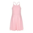 thumbnail image 5 of Spazoro Little and Big Girls Dresses Baseball Suits, with Inner Pockets Round Neck Sleeveless Solid Color Active Wear Dresses for Girls Pink Size 4 T, 5 of 9