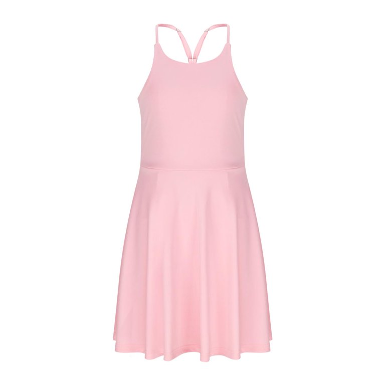 Spazoro Little and Big Girls Dresses Baseball Suits, with Inner Pockets Round Neck Sleeveless Solid Color Active Wear Dresses for Girls Pink Size 4 T - Walmart.com Spazoro Little and Big Girls Dresses Baseball Suits, with Inner Pockets Round Neck Sleeveless Solid Color Active Wear Dresses for Girls Pink Size 4 T - Walmart.com