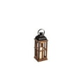thumbnail image 3 of Evergreen Set of 3 Nested Wood and Metal Lanterns w LED Candle, 3 of 9