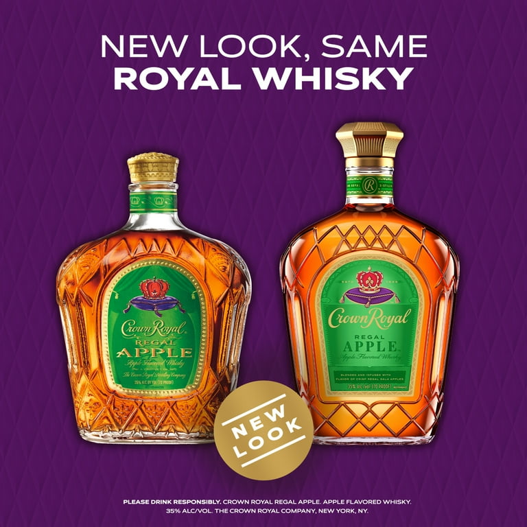 Crown  クラウンローヤル　ウィスキー アップル味　1.75L Crown Royal Regal Apple Flavored Whisky, 1.75 L, 35% ABV - Walmart.com
