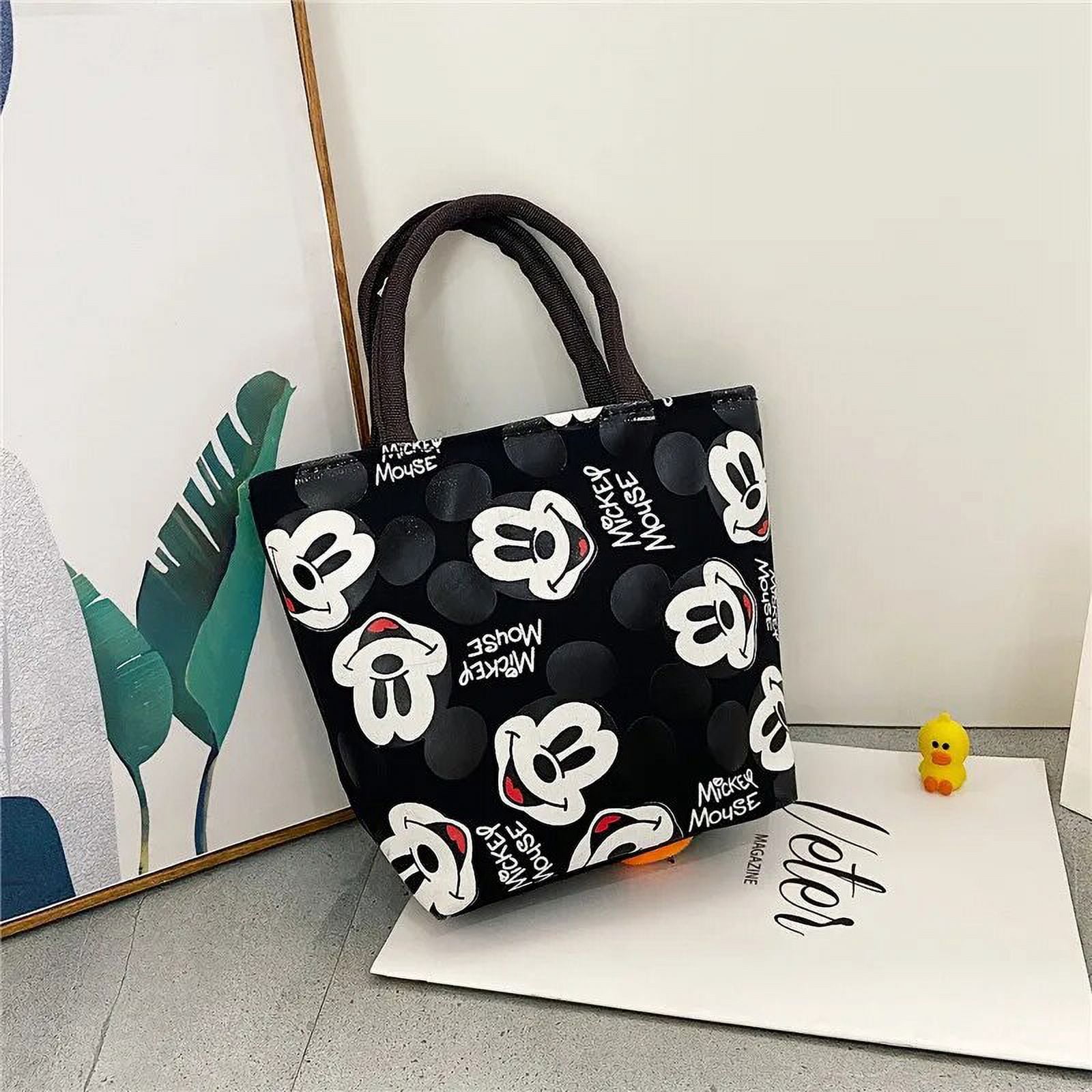 Mickey Mouse Canvas Handbag Cartoon Disney Minnie Mouse Large Capacity Travel Tote Bag for Women Girls Cute Shoulder Bags New style Bag New style Bag New style Bag Walmart
