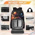 thumbnail image 3 of Yspwyqan Backpack Set for Elementary, Cosmic Planet Galaxy Kids Backpack Matching Lunch Box Set 4Pcs, Lightweight Adjustable Straps Fits 14" Laptop Schoolbag for Primary Middle, 3 of 7
