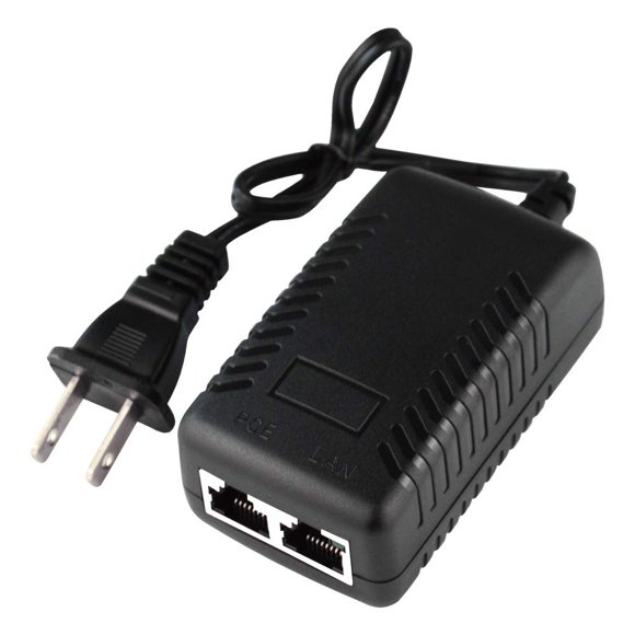 Adaptador de inyector POE de 48 V Fuente de alimentación 10/100 Mbps compatible con IEEE 802.3af para la mayoría de los teléfonos Cisco/Polycom/Aastra y más