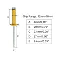 thumbnail image 2 of Uxcell 4mm x 20mm Aluminum Open End Flat Round Head Blind Rivets, Gold Tone 200 Pack, 2 of 5