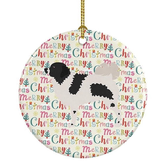 Wetterhoun Frisian Water Dog Ceramic Ornament 2.8 in x 2.8 in