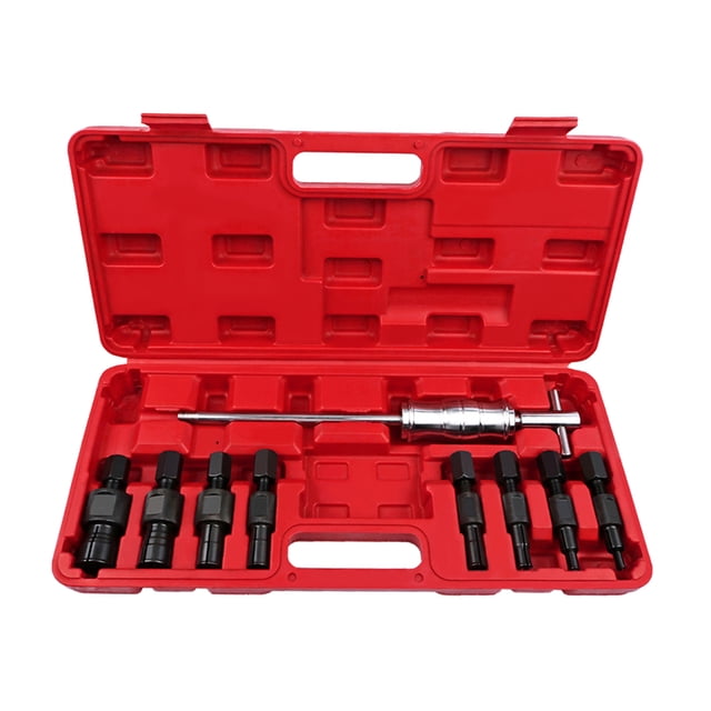 Amdohai 9 Pcs Collerette de Roulement pour Trou Borgne et Kit d'Extracteur de Joints Extracteur de Roulement Coulissant Marteau Pilote Insert Outil de Retrait de Roulement Réparation Automobile