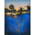 thumbnail image 2 of Thomas Stotts 4x14 White Modern Wood Framed Wall Art Titled - Blue Fields, 2 of 5