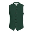 thumbnail image 4 of OSOLU Children Boys Tank Tops Solid Color Stand Collar Vest Festive Themed Sleeveless Jacket Casual Outerwear Vacation Travel Tops, 4 of 5