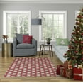 thumbnail image 2 of 20" x 20" Simply Daisy Hearty Holidays Polyester Accent Pillow, Muted Red (1 Count), 2 of 4
