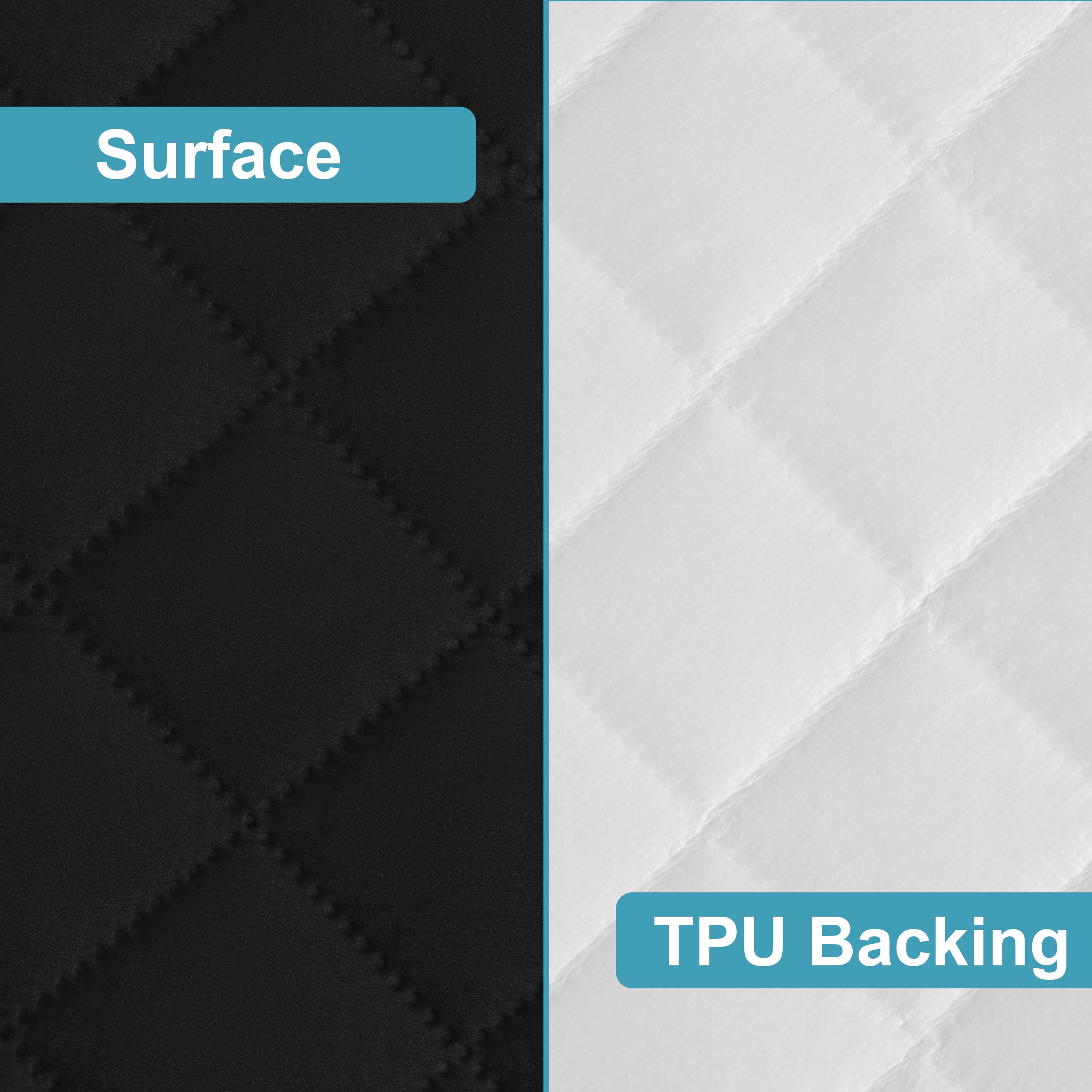 Super Soft and Quilted Toddler Waterproof Fitted Sheets Set of 2, Machine Washable Crib Mattress Protectors with Deep Pocket, Toddler-Mini, 24 x 38 Inches, Black