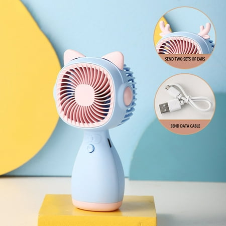 

Portable Handheld Small Fan Battery Operated Small 14 To 21 Hours Mini Cool Down Rechargeable Gift Quiet For Desktop For Students Speed Travel USB Charging