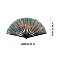 thumbnail image 2 of 10 Inch Colorful Stripe Kung F U Fan Dance Fan Party Music Festival Bamboos Fan Party Stage Props, 2 of 2