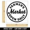 thumbnail image 2 of Farmer's Market Open Daily Self-Inking Rubber Stamp Ink Stamper - Blue Ink - Small 1 Inch, 2 of 7