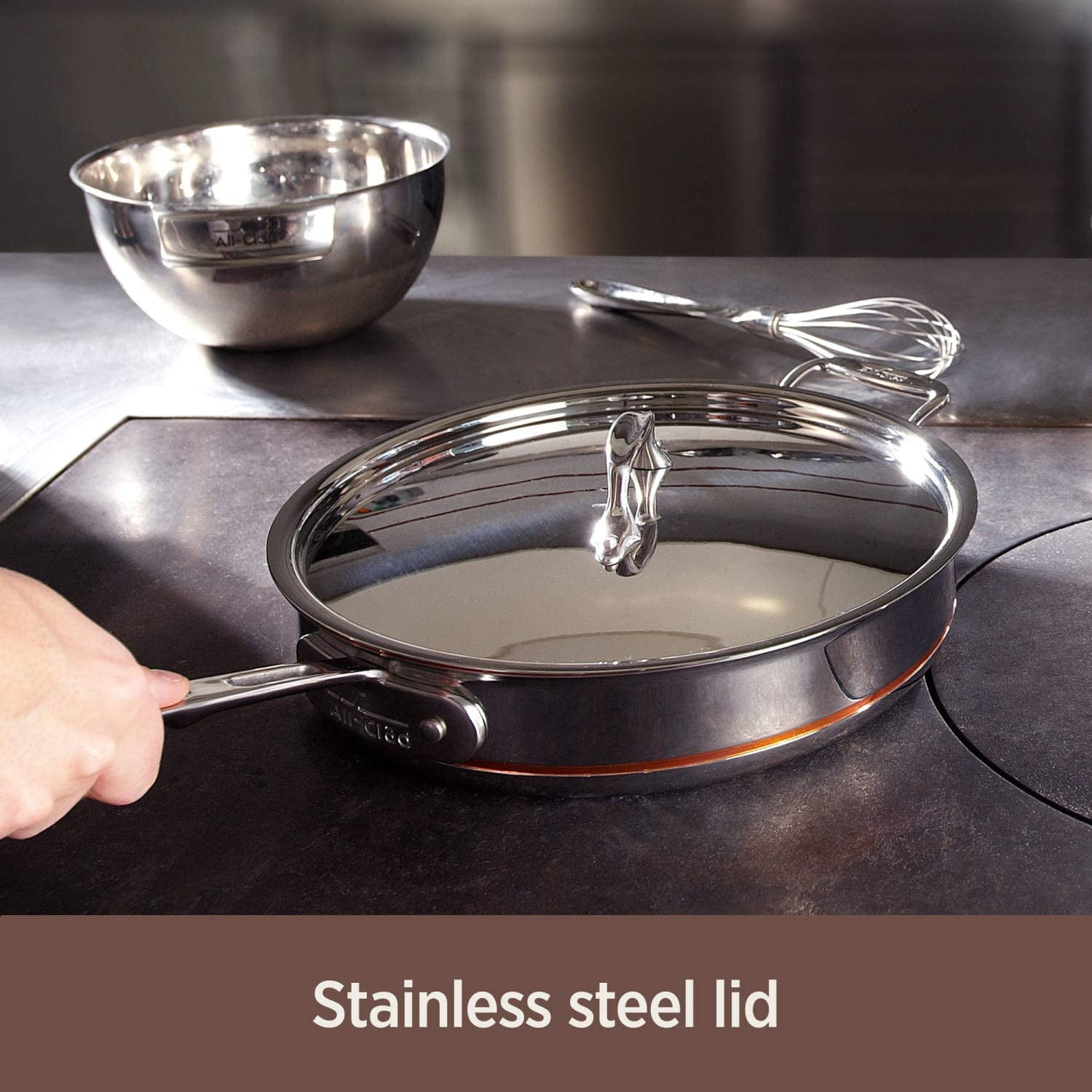 Pro-Series 5-ply Bonded Stainless Steel Deep Skillet 10½ inches USA –  Health Craft