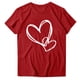 thumbnail image 2 of RKSTN Valentine's Day Gift Women's Cotton T Shirts Oversized Crewneck Valentine Printed Short Sleeve Shirt Pullover Top Womens Casual Graphic Print Round Neck Plus Size Loose Comfy Summer Tee Shirt, 2 of 8