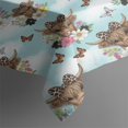 thumbnail image 3 of Blue Highland Cow Flower Butterfly Pattern Rectangle Tablecloth 60"x84",Waterproof Polyester Rectangle Table Cloth, Wipeable Spillproof Polyester Tablecloth for Dining, Camping, Indoor and Outdoor, 3 of 5