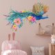 thumbnail image 2 of Adhesivos de pared de PVC con estampado floral de pavo real, colores, 35 x 60 cm, 2 of 3