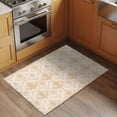 thumbnail image 2 of 2x3 Ft Entryway Area Rug, Beige Boho Floral Kitchen Rug Runner Washable Floor Mat, Vintage Ethnic Tribe Abstract Art Non Slip Indoor Door Mat Throw Carpet for Bathroom Living Room Bedroom, 2 of 8