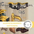 thumbnail image 6 of Construction Truck Kitchen Curtains Window Panels, Cartoon Grips and Bulldozers Beige Insulated Window Treatment Curtain, Grommet Curtains for Bedroom/Living Room/Bathroom, 2 Piece 42"Wx63"L, 6 of 8