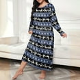 thumbnail image 2 of GILIGEGE Christmas Nightgown for Women Long Sleeve Round Neck Sleepwear Full Length Long Nightshirt Soft Loungewear Pajama Dress Cute Print Sleep Shirts for Women Christmas Gift, 2 of 7