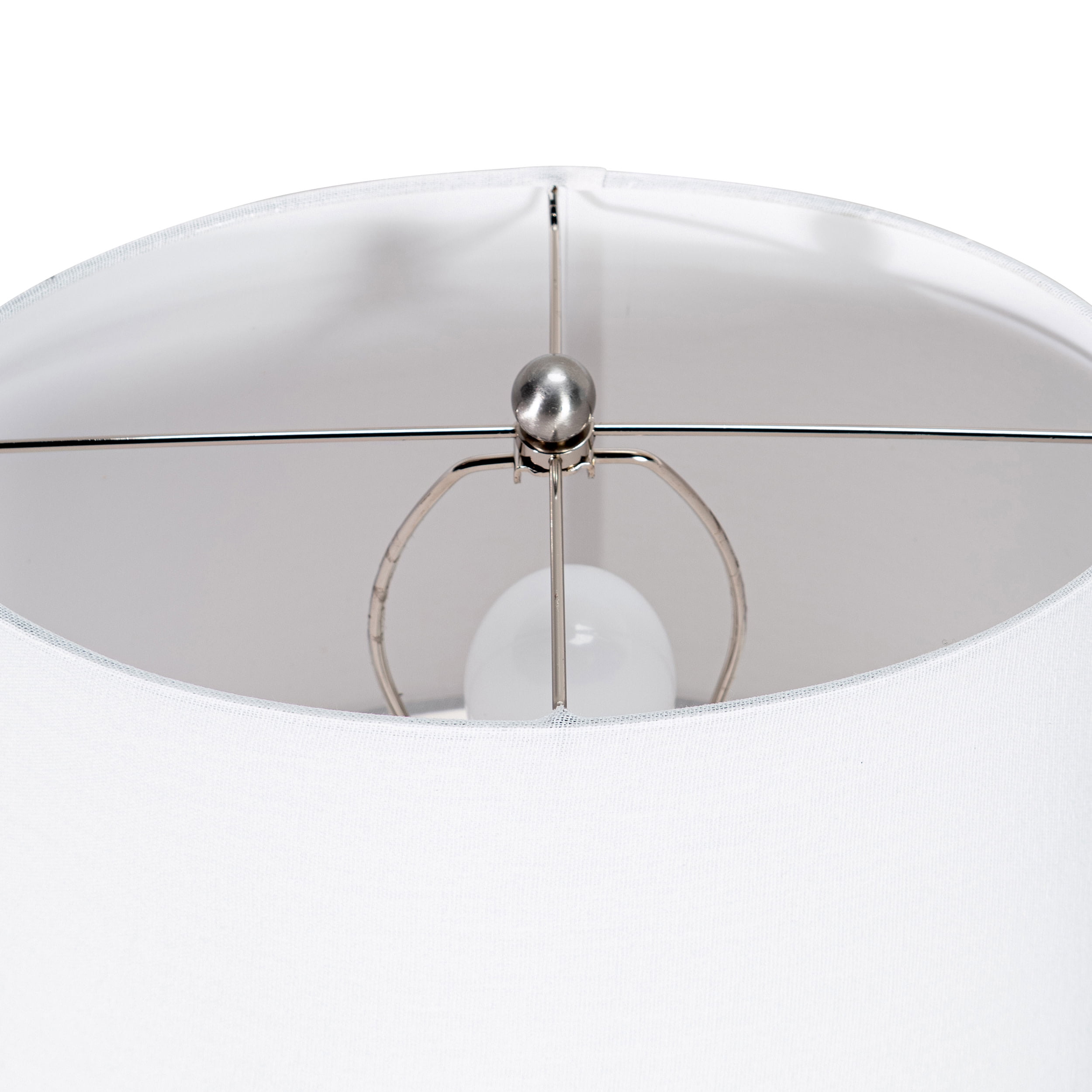 nuLOOM 23-inch Contemporary Ceramic Table Lamp, 22.5" H x 14" W x 8" D, White