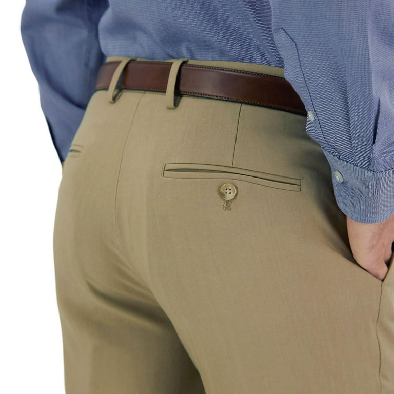 slim fit dress slacks Haggar Premium Comfort Dress Pants, Pleated Front in Dark Chocolate main image 0