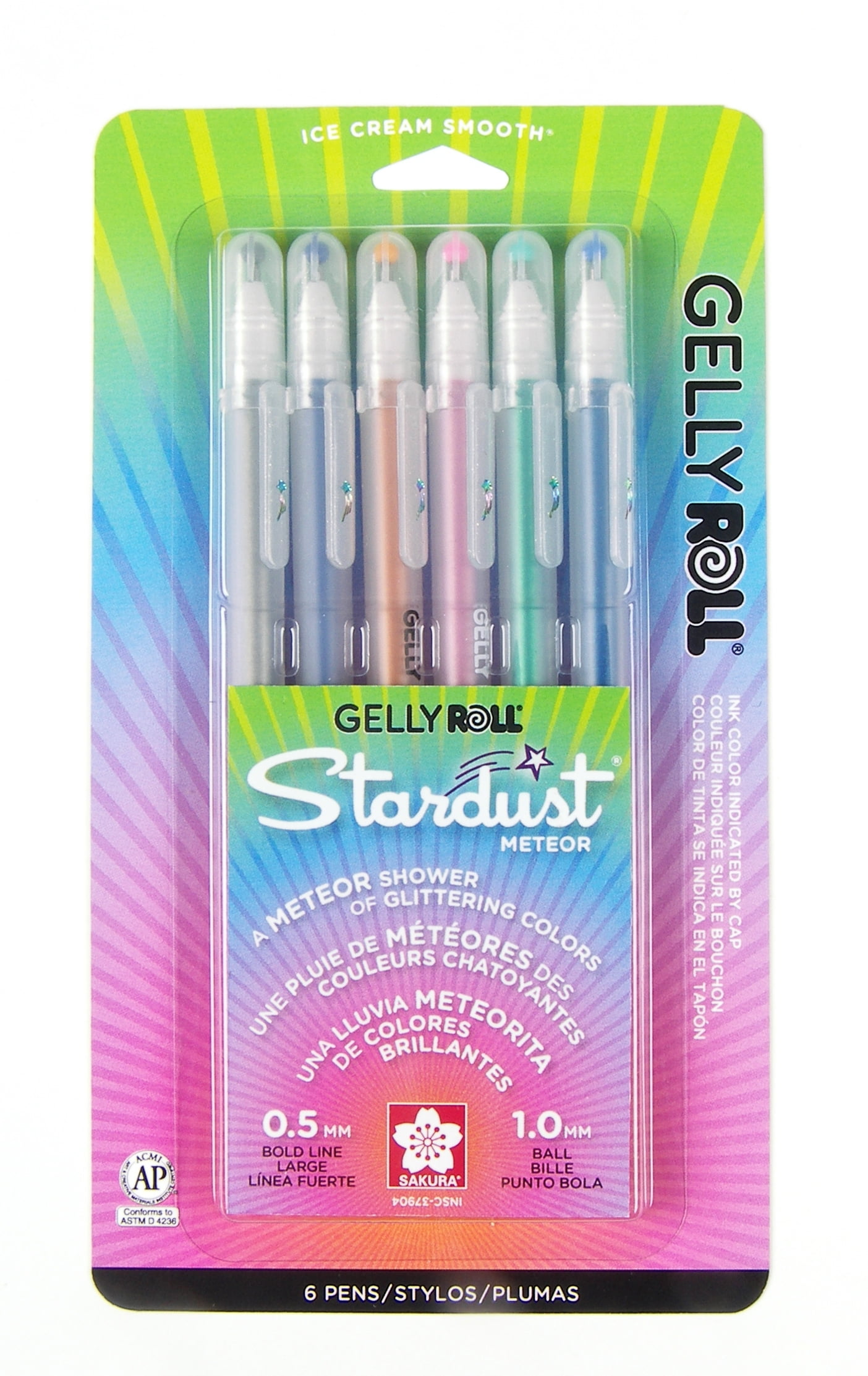 1.0mm Tip Size Sakura Gelly Roll Stardust Glitter Pen Choose Color 