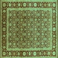 thumbnail image 1 of Ahgly Company Machine Washable Indoor Square Oriental Turquoise Blue Traditional Area Rugs, 3' Square, 1 of 4