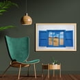 thumbnail image 2 of Spain Wall Art with Frame, Sand View from Window of Spain Beach Distant Hill Plants Sand Touristic Print, Printed Fabric Poster for Bathroom Living Room, 35" x 23", Blue Sand Brown, by Ambesonne, 2 of 2