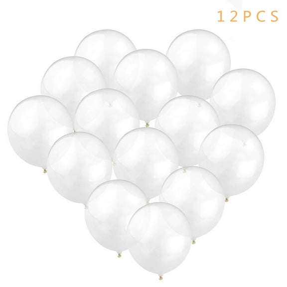 12 Pcs Clear Balloons 12 Inch Balloon Bright Colored Balloons Birthday Balloons Round Balloon