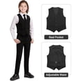 thumbnail image 6 of Boys' Formal Suit Set, with Suspenders, Double Vents, Adjustable Waist, 6 of 18