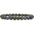 thumbnail image 1 of Natural A Grade Labradorite Crystal Gemstone 8mm Round Beads Stretch Bracelet 7" Unisex, 1 of 5