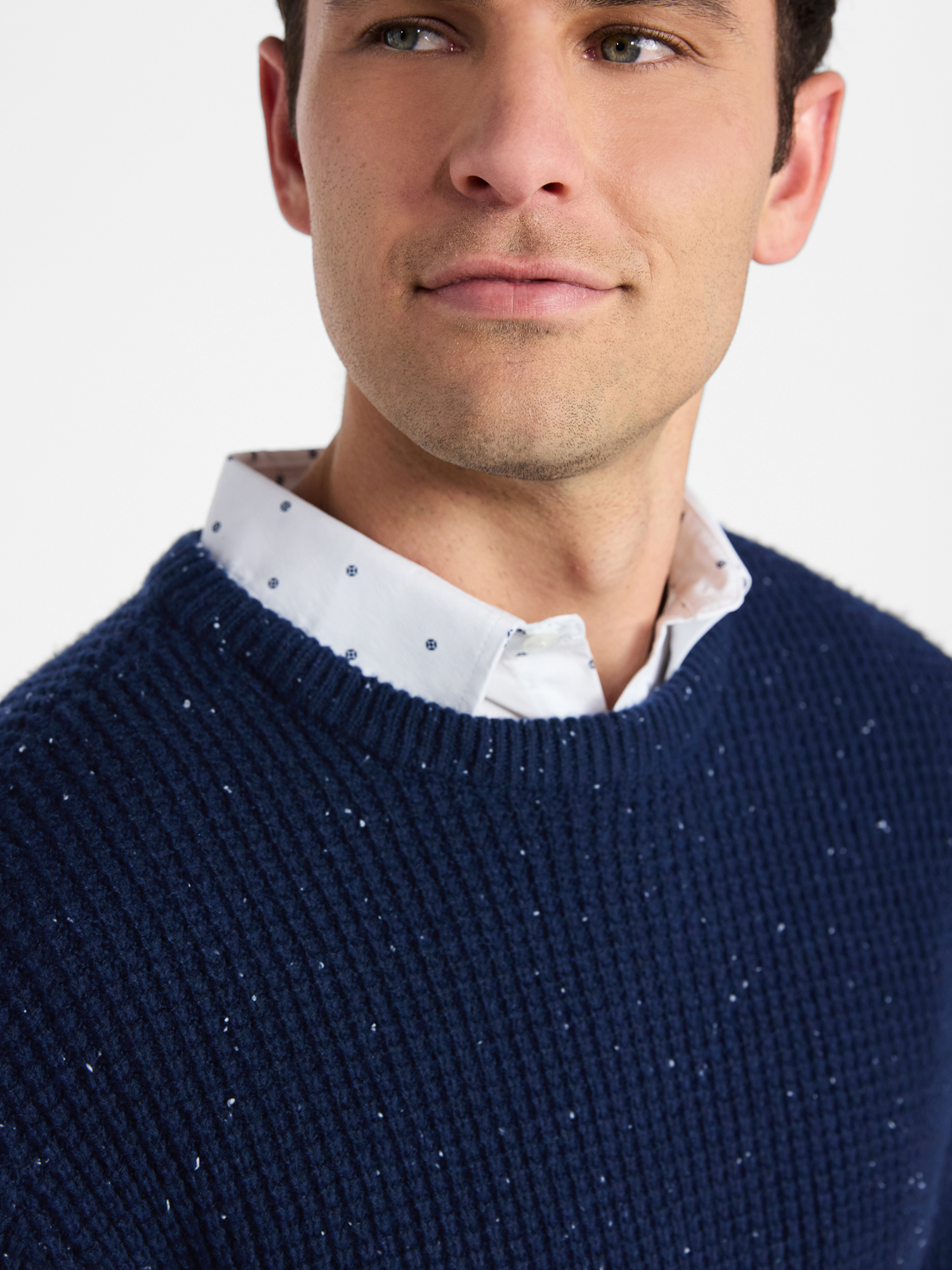George Men's and Big Men's Waffle Crewneck Sweater with Long Sleeves, Sizes S-3XL