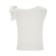 thumbnail image 6 of Kaemgyyd Summer Tops for Women Trendy Bow Tie Shoulder Going out Tank Shirt Soft Solid Color Sleeveless Streetwear, 6 of 7